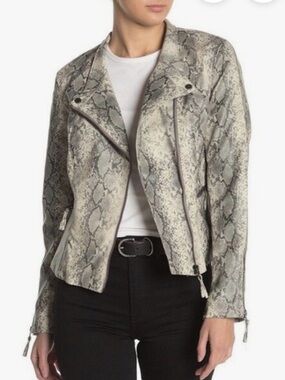 Blank NYC Grey Snake-Print Jacket